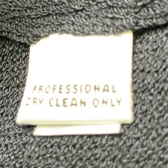 Vintage St. John Collection Black Knit Dress Size 2 Sheath Crochet Short Sleeve - Picture 10 of 10